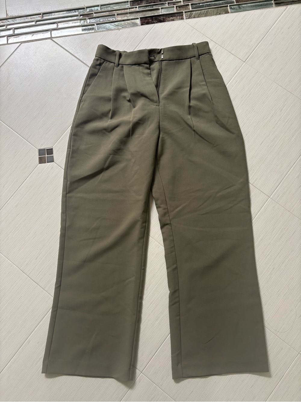 Abercrombie & Fit Curve Love Sloan Tailored Wide Leg Pant - 27S